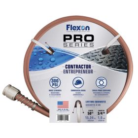 Flexon Pro Series 3/4 in. D X 50 ft. L Heavy Duty Contractor Grade Contractor Grade Hose