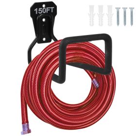 Metal Garden Hose Holder - Heavy Duty Hose Hanger Wall Mounted Water Hose Holder for Outside Yard, Sturdy Hose Reel Hose Hooks for Water Hose