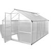 Reinforced Aluminum Greenhouse with Base Frame 81.3 ft²