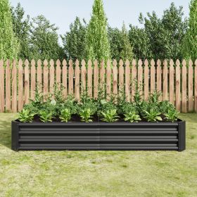 Raised Garden Bed Outdoor, 6×3×1ft , Metal Raised Rectangle Planter Beds for Plants, Vegetables, and Flowers - Black