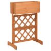 Garden Trellis Planter Orange 17.7"x11.8"x29.1" Solid Firwood