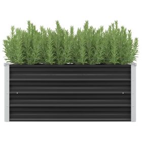 Garden Raised Bed Anthracite 39.4"x15.7"x17.7" Galvanized Steel