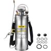 VEVOR 3Gal Stainless Steel Sprayer, Set with 20" Wand& Handle& 3FT Reinforced Hose, Hand Pump Sprayer with Pressure Gauge&Safety Valve