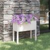 Garden Planter White 27.6"x12.2"x27.6" Solid Wood Pine