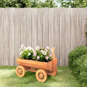 Decorative Wagon 27.6"x16.9"x21.3" Solid Wood Fir