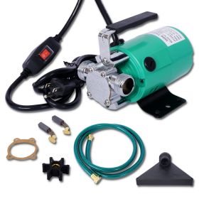 Water Transfer Pump, 115V 330 Gallon Per Hour - Portable Electric Utility Pump with ON/OFF Switch and 6' Water Hose Kit - Remove Water From Garden