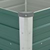 Garden Raised Bed Galvanized Steel 50.8"x50.8"x30.3" Green