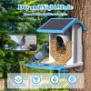 Smart Bird Feeder With Camera,Solar-Powered WiFi 4MP Live Camera,AI Identify Bird Species Auto Capture Garden Bird Watching&Motion Detection