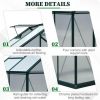 6'L x 4'W 7'H Portable Walk-In / Garden polycarbonate walk-in greenhouse