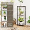 Metal Plant Stand Corner Plant Holder with Anti-tipping Device