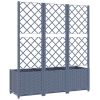 Garden Planter with Trellis Dark Gray 47.2"x15.7"x53.5" PP