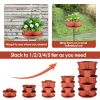 5 Tier Vertical Stackable Planter Garden Tower Stackable Planter Outdoor Gardening Pots for Strawberries Flowers Herbs Vegetables