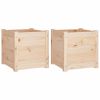 Garden Planters 2 pcs 15.7"x15.7"x15.7" Solid Wood Pine