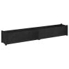 Garden Planter Black 78.7"x12.2"x12.2" Solid Wood Pine