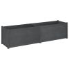 Garden Planter Gray 78.7"x19.7"x19.7" Solid Wood Pine