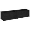 Garden Planter Black 78.7"x19.7"x19.7" Solid Wood Pine