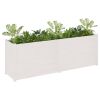 Garden Planter White 78.7"x19.7"x27.6" Solid Wood Pine