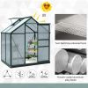 6'L x 4'W 7'H Portable Walk-In / Garden polycarbonate walk-in greenhouse