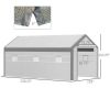 20' x10' x 9' Walk-in Greenhouse with Roll Up Door With 8 Closeable Windows