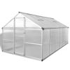 Reinforced Aluminum Greenhouse with Base Frame 97.1ft²