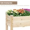 Raised Garden Beds Elevated Planter Box Wood For Vegetables Flowers Herbs