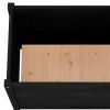 Garden Planter Black 39.4"x19.7"x27.6" Solid Wood Pine