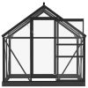 Glass Greenhouse Anthracite 61"x40.6"x75.2" Aluminum