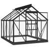 Glass Greenhouse Anthracite 61"x78.9"x75.2" Aluminum