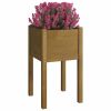 Garden Planter Honey Brown 15.7"x15.7"x27.6" Solid Wood Pine