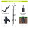 6.2ft Garden Obelisk Trellis,Lightweight Rustproof Plastic Coated Metal Tall Tower Trellis Stand,Black