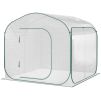 7' x 7' x 6' Garden Portable Pop Up Greenhouse with Side Door & Portable Zipper Bag for Plants & Vegetables White