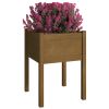 Garden Planter Honey Brown 19.7"x19.7"x27.6" Solid Wood Pine