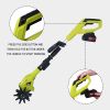 Bosonshop 20V Cordless Electric Garden Tiller/Cultivator Height Adjustable with 2.0 Ah Lithium Battery and Charger -Chartreuse