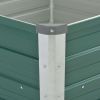 Garden Raised Bed Galvanized Steel 50.8"x50.8"x31.3" Green