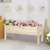 Raised Garden Beds Elevated Planter Box Wood For Vegetables Flowers Herbs