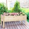 Raised Garden Beds Elevated Planter Box Wood For Vegetables Flowers Herbs