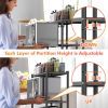 Kitchen Bakers Rack, Heavy Duty Bakers Rack 4-Tier Free Standing Kitchen Storage Shelf Rack Hight Adjustable with Wheels & Feet