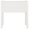 Garden Planter White 27.6"x12.2"x27.6" Solid Wood Pine