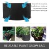 VEVOR 5-Pack 400 Gallon Plant Grow Bag Aeration Fabric Pots with Handles Black Grow Bag Plant Container for Garden Planting Washable and Reusable