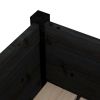 Garden Planter Black 27.6"x12.2"x27.6" Solid Wood Pine