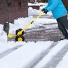 74*47cm Iron Yellow T-Handle Black Blade Adjustable Human-Powered Snow Plow