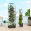 2 Pack Garden Planters with Trellis Cucumber Trellis Tomato Cage