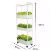 Herb Garden Hydroponic Growing System with LED Grow Lights,3 Layers  42 Pods Indoor Planter Kit for Leaf Vegetables,Strawberry,Cherry Tomato