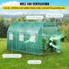 VEVOR Walk-in Tunnel Greenhouse, 12 x 7 x 7 ft Portable Plant Hot House w/ Galvanized Steel Hoops, 1 Top Beam, Diagonal Poles