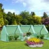 Outoodor mini greenhouse helps to protect plants opening conservatory;  three rooms; XH