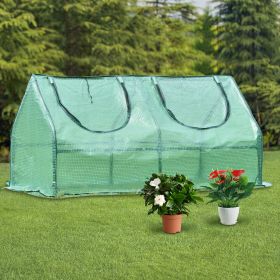 Round Opening conservatory; Outdoor mini greenhouse helps to protect plants; XH (Color: Green)