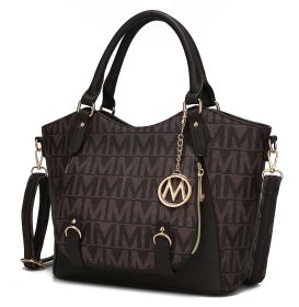 MKF Collection Fula Signature Satchel Bag by Mia k (Material: Polycarbonate, Color: Chocolate)