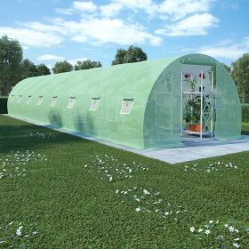 Greenhouse 387.5 ft² 472.4"x118.1"x78.7" (Color: Green)