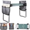 Widen Garden Kneeler and Seat Bench Folding Garden Workseat with EVA Foam Kneeling Pad and Dual Pouch