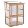 30 x 22 x 43 Inch Garden Portable Wooden Greenhouse